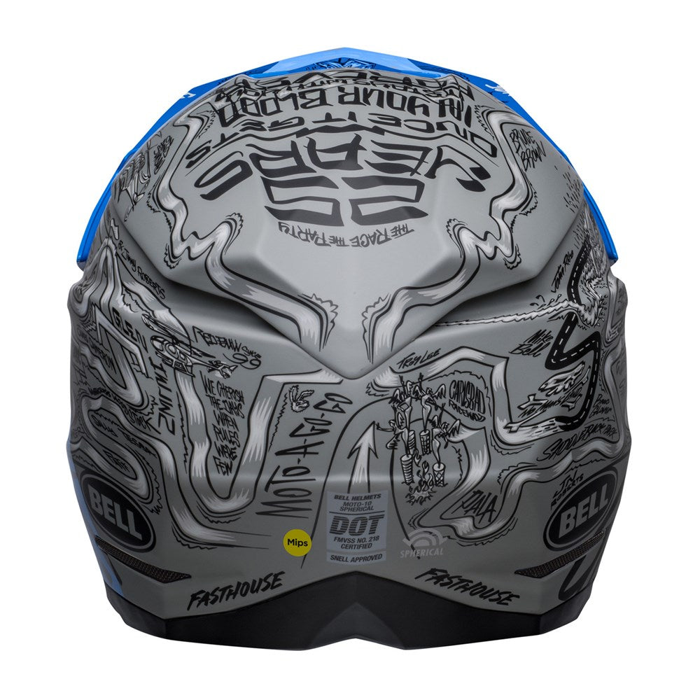BELL MOTO-10 SPHR FASTHOUSE DITD 23 LE M/G BLU/GRY (LG) [ONC01] #