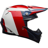 BELL MOTO-9 FLEX DIVISION - MATTE GLOSS WHITE/BLUE/RED