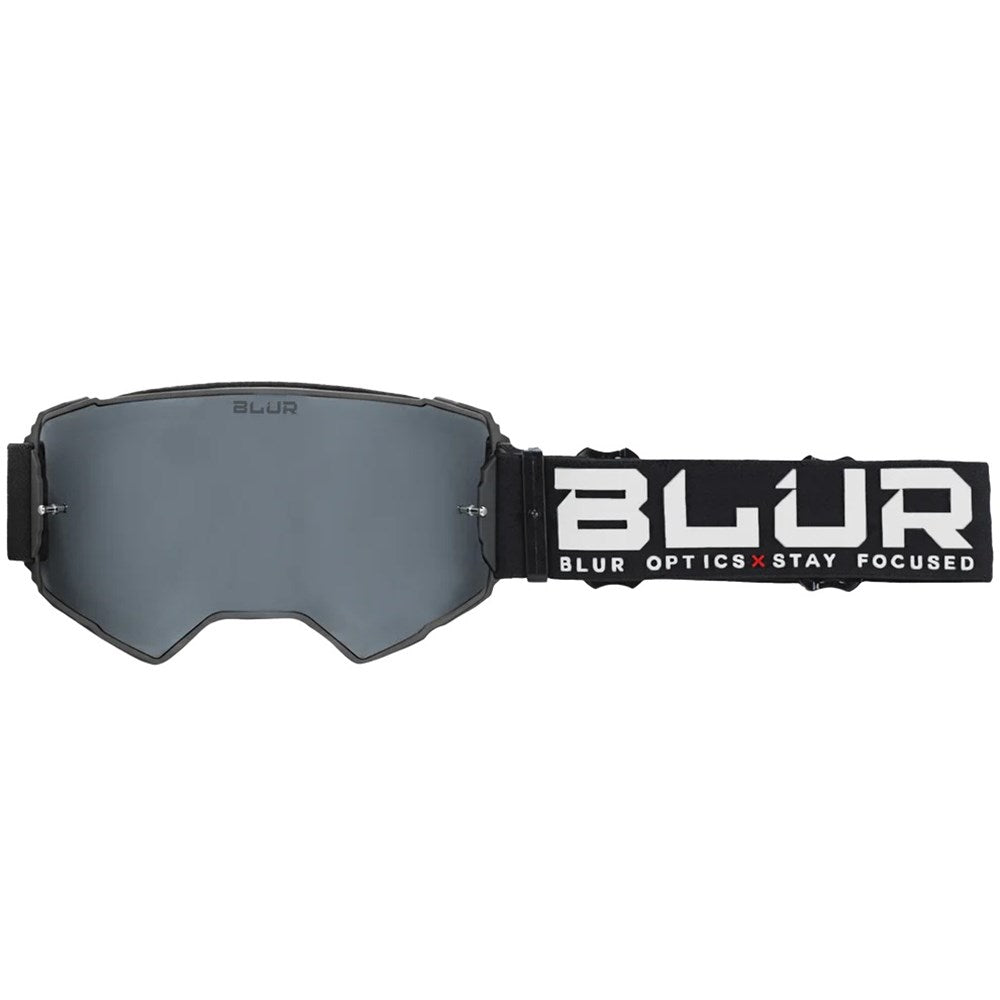 BLUR B-60 GOGGLE STEALTH MATT BLK (SIL LENS)