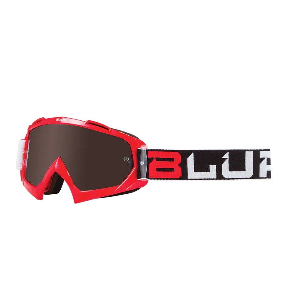 BLUR B-10 GOGGLE TWO FACE RED/BLK/WHT (SIL LENS)