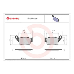 Brembo Prime Brake Pad Sinter Rear 07BB02SD