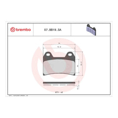Brembo Prime Brake Pad Sinter Front 07BB19SA