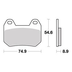 Brembo Prime Brake Pad Carbon Ceramic Rear 07BB2507