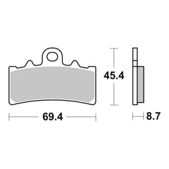 Brembo Xtra Brake Pad Sinter Front 07GR18SR