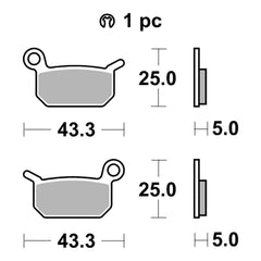 Brembo Upgrade Brake Pad Sinter Front 07GR70SX