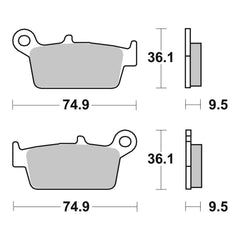 Brembo Prime Brake Pad Carbon Ceramic Rear 07HO26TT