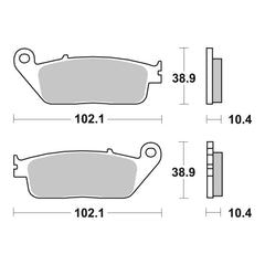 Brembo Prime Brake Pad Sinter Rear 07HO34SP