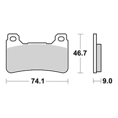 Brembo Upgrade Brake Pad Carbon Ceramic Front 07HO50RC
