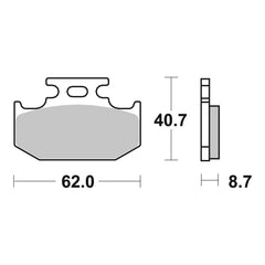 Brembo Prime Brake Pad Sinter Rear 07KA12SD