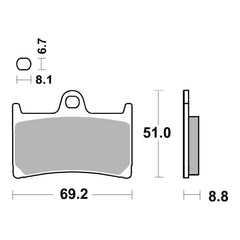 Brembo Upgrade Brake Pad Carbon Ceramic Front 07YA23RC