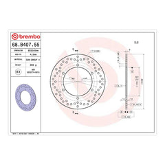 Brembo Prime Brake Disc Serie Oro Rear 68B40755