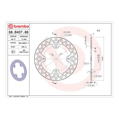 Brembo Prime Brake Disc Serie Oro Rear 68B40786