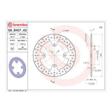 Brembo Prime Brake Disc Serie Oro Rear 68B407A3