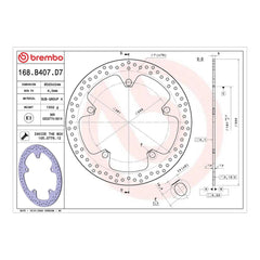 Brembo Prime Brake Disc Serie Oro Front 68B407D7