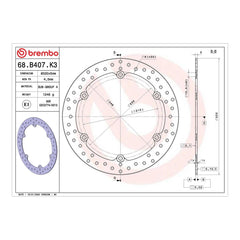 Brembo Prime Brake Disc Serie Oro Front 68B407K3