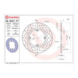 Brembo Prime Brake Disc Serie Oro Rear 68B407P7
