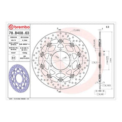 Brembo Prime Brake Disc Serie Oro Front 78B40863