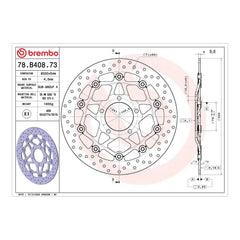 Brembo Prime Brake Disc Serie Oro Front 78B40873