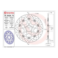 Brembo Prime Brake Disc Serie Oro Front 78B40875