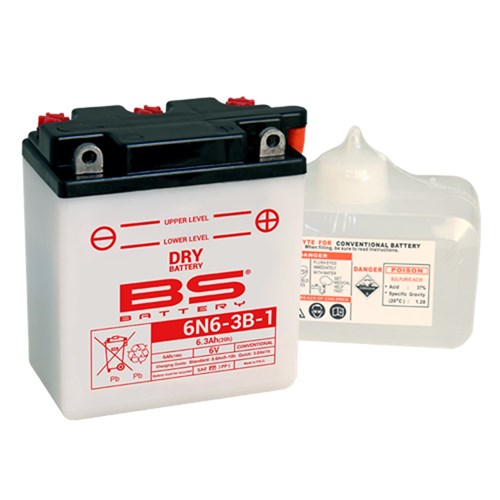 BS BATTERY DRY - 6N6-3B-1 (inc acid) - [CTN 12] (UN2796/CLASS 8 - II)