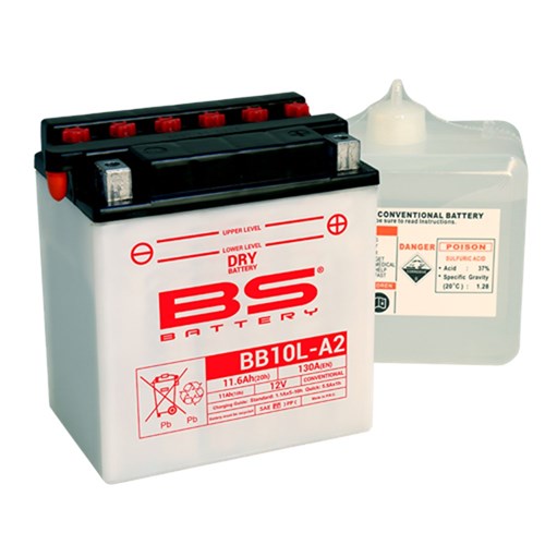 BS BATTERY DRY - BB10L-A2 (inc acid) - [CTN 4] (UN2796/CLASS 8 - II)