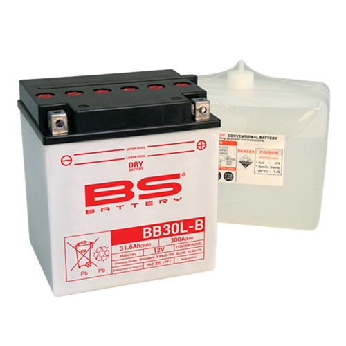 BS BATTERY DRY - BB30L-B (inc acid) - [CTN 2] (UN2796/CLASS 8 - II)