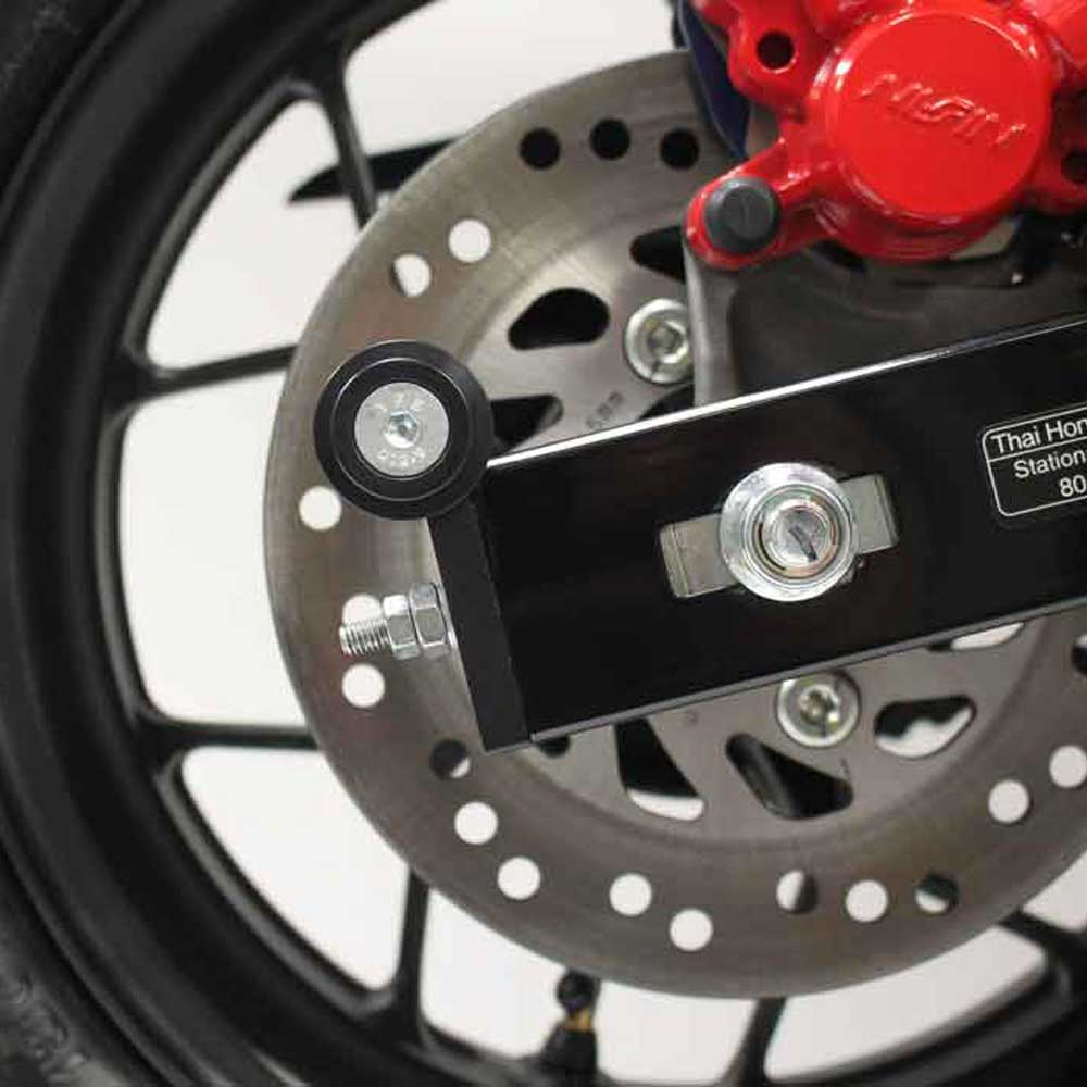 CHAIN ADJUSTER WITH PICK UP SPOOLS HONDA MSX 125 (GROM) 14-20 - BLACK - CAB507BLK