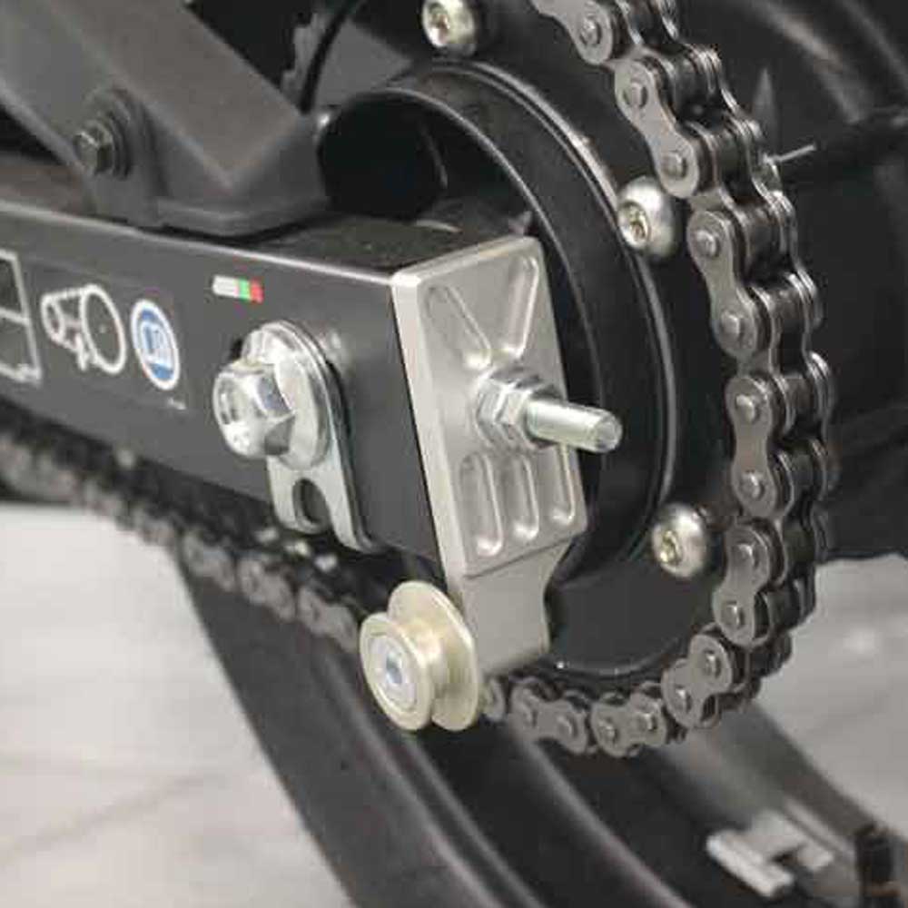 CHAIN ADJUSTER WITH PICK UP SPOOLS CBR250R, CBR300R & CB300F 11-19 - SILVER - CAB514SIL