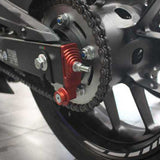 CHAIN ADJUSTER WITH PICK UP SPOOLS CB 500 F, CB 500 X & CBR 500 R 13-18 - RED - CAB526RED