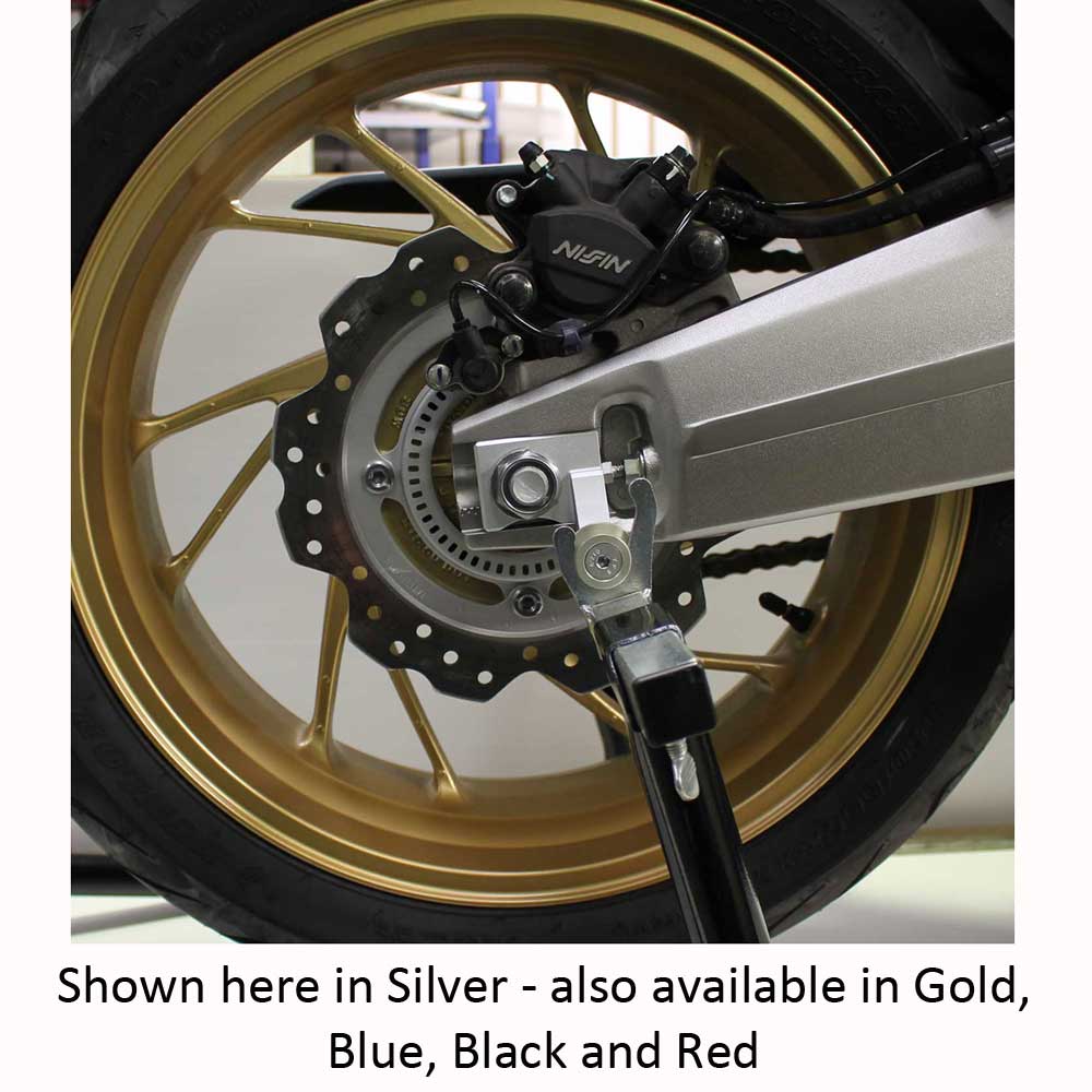 CHAIN ADJUSTER WITH PICK UP SPOOLS CB650F,CB650R,CBR650F & CBR650R 14-23 - BLACK - CAB552BLK