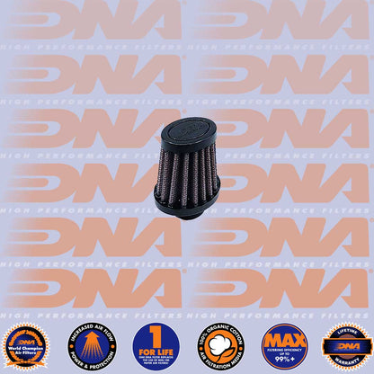 DNA FILTERS FEMALE OVAL RUBBER TOP 18mm INLET 53mm LENGTH AIR FILTER - CVO-1800