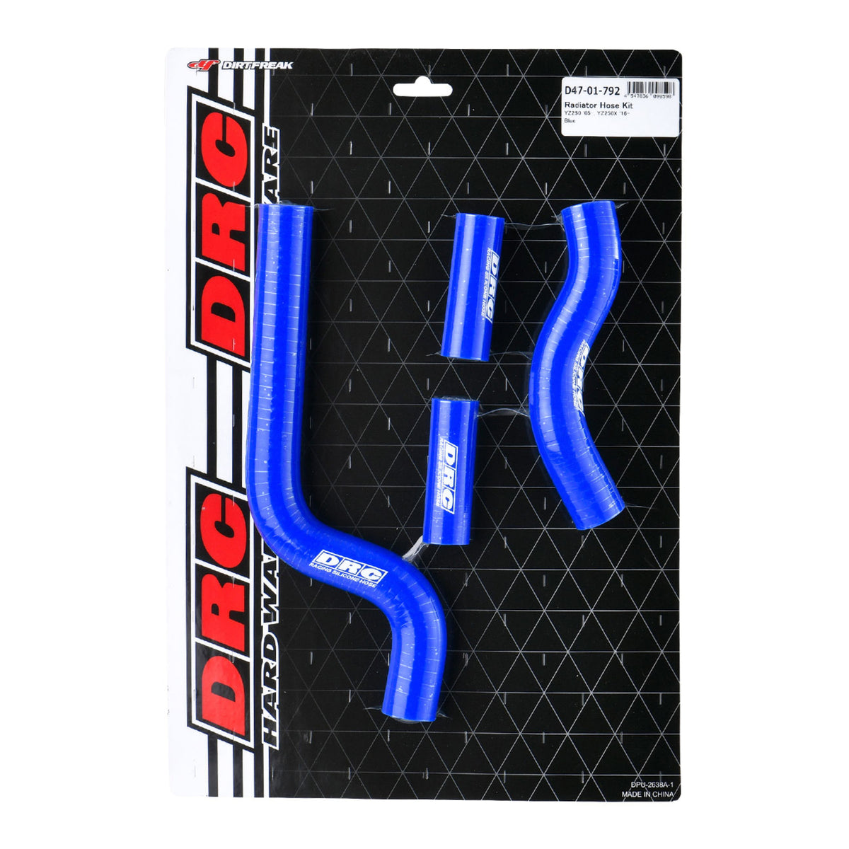 DRC Yamaha YZ250/X ‘05-’25 Blue Radiator Hose Kit