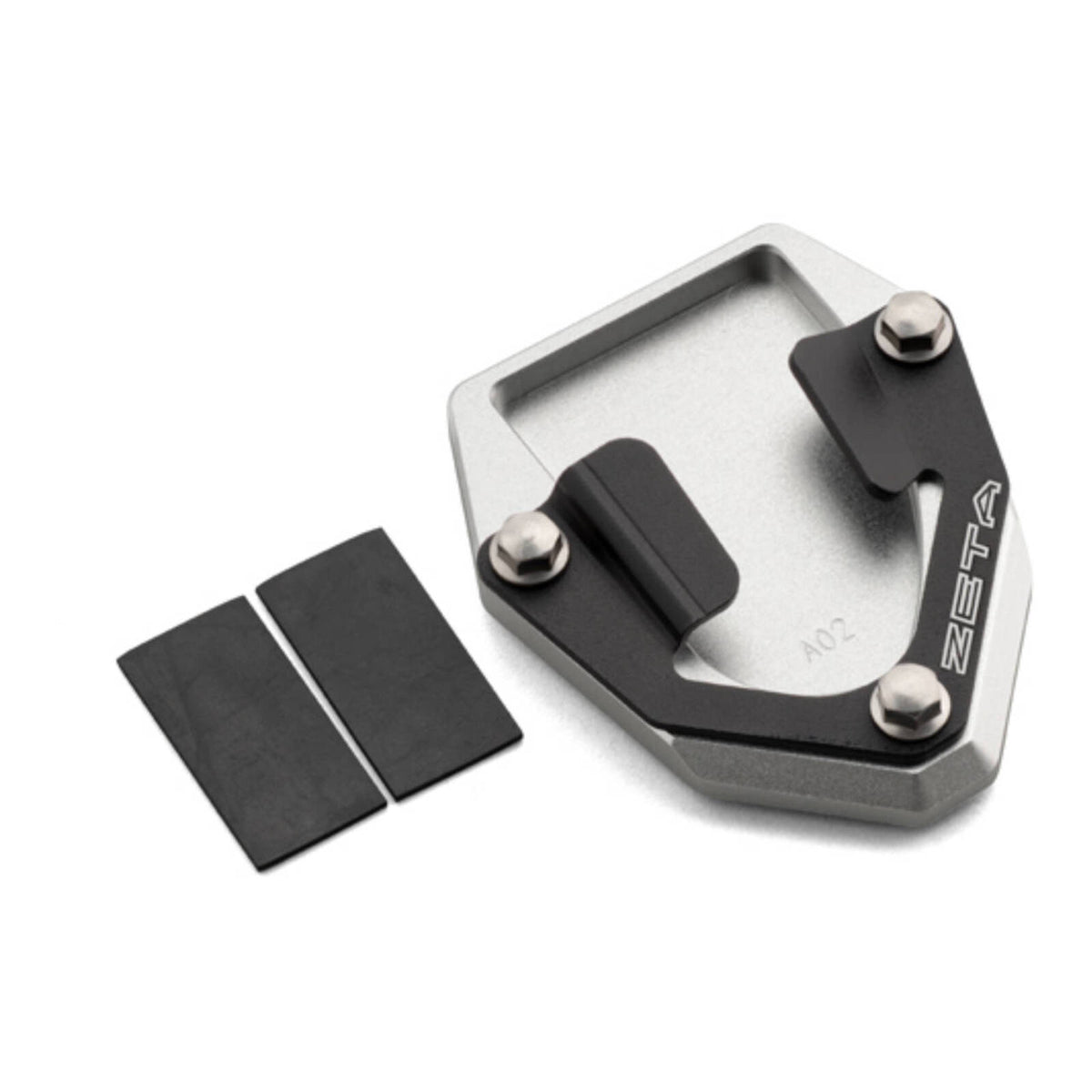 Zeta Side Stand Extender - Black / Silver - Honda CRF1000L Africa Twin / Adventu