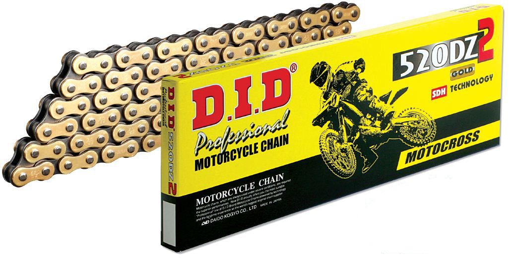 D.I.D Drive Chains - 520DZ2 GB-120 RB MX Chain - Gold & Black