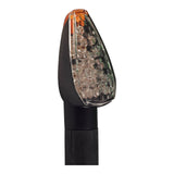 Whites Flasher Universal LED Black Long Stem (Pair)