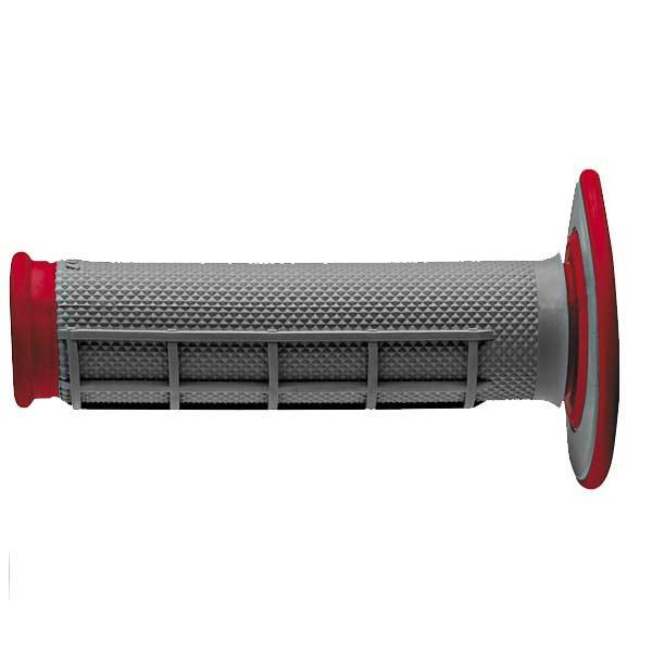 RENTHAL GRIPS DUAL COMPOUND HALF WAFFLE RED/GRY Q70 (G156)