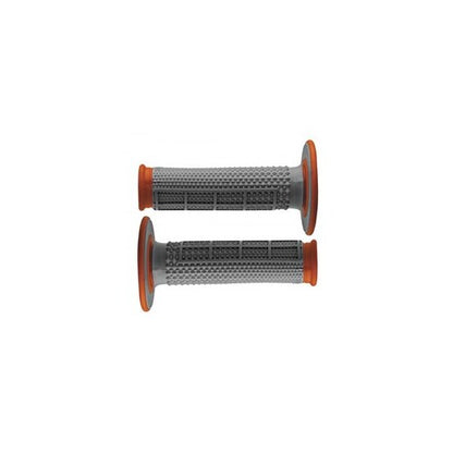 RENTHAL GRIPS DUAL COMPOUND TAPERED HALF WAFFLE ORG/GRY Q70 (G164)
