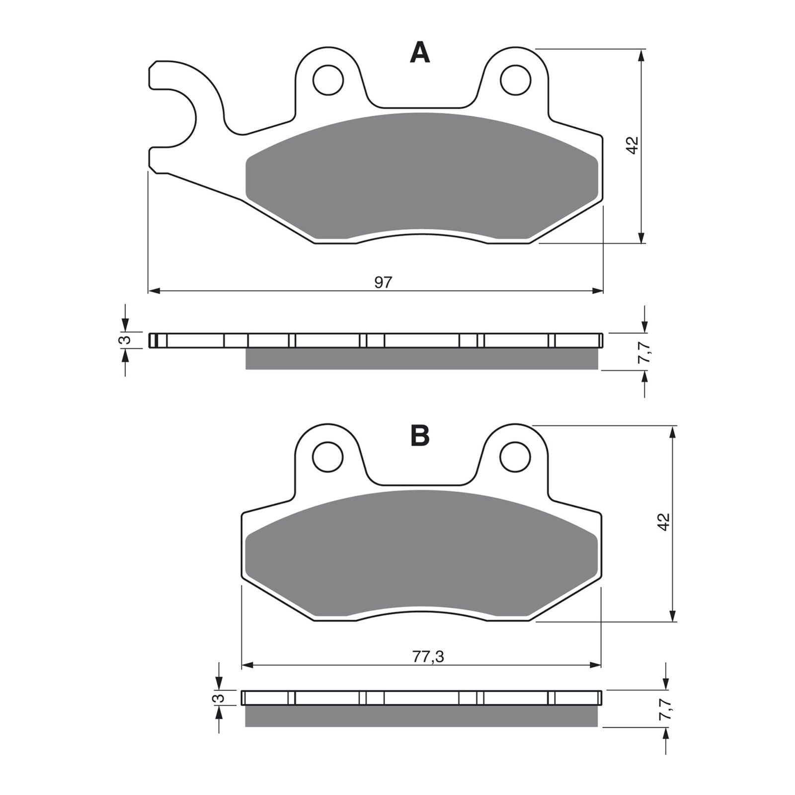 GOLDfren Brake Pads Off-Road Racing GF002 - K5 (PR46)
