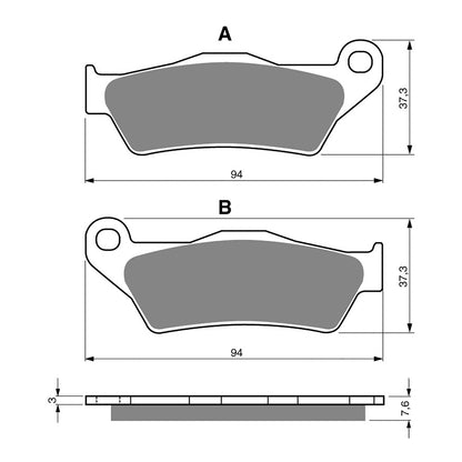 GOLDfren Brake Pads Sintered Sports GF031 - S3 (PH114)