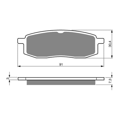 GOLDfren Brake Pads Off-Road Racing GF043 - K5 (PR34)