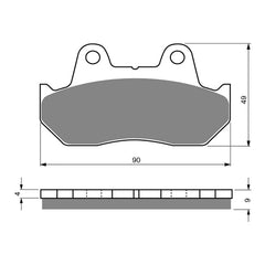GOLDfren Brake Pads Sintered Sports GF049 - S3 (PH18)