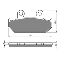 GOLDfren Brake Pads Sintered Sports GF051 - S3 (PH40)