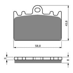GOLDfren Brake Pads Sintered Sports GF090 - S3 ( PH101 )