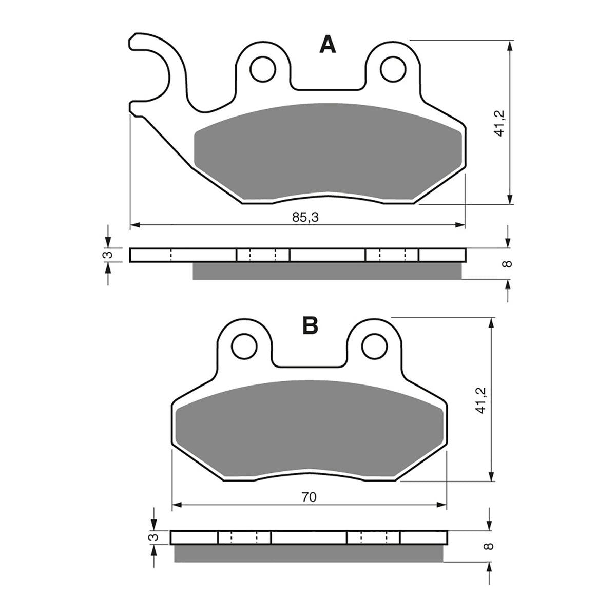 GOLDfren Brake Pads Sintered Sports GF174 - S3 ( PH250 )