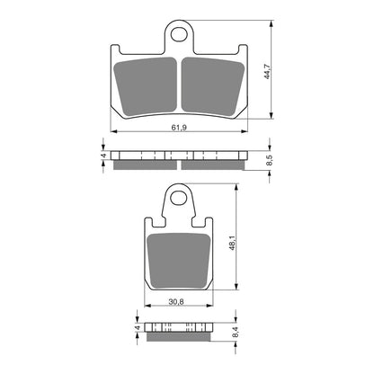 GOLDfren Brake Pads Sintered Sports GF246 - S3 ( PH384 )