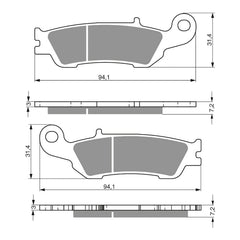 GOLDfren Brake Pads Off-Road Racing GF248 - K5 ( PR392 )