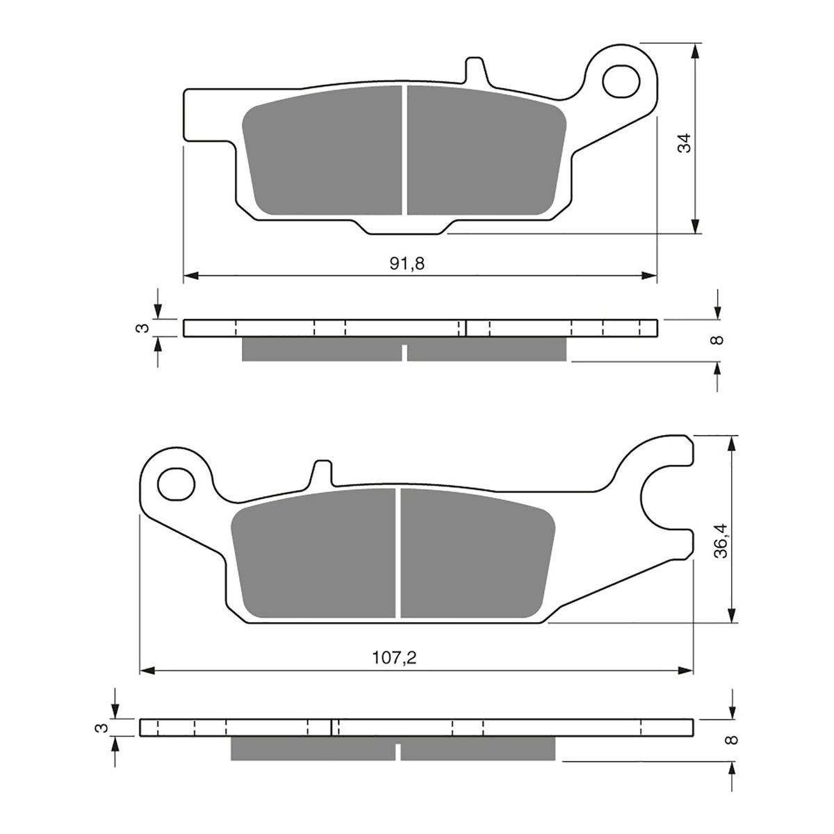 GOLDfren Brake Pads Off-Road Racing GF252 - K5 ( PR385 )