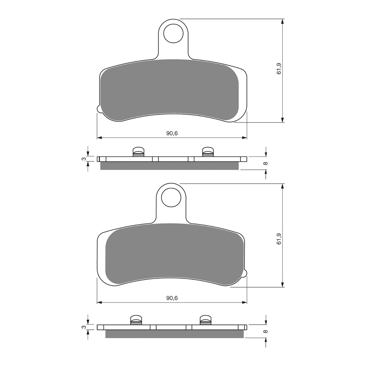 GOLDfren Brake Pads Sintered Sports GF275 - S3 ( PH398 )