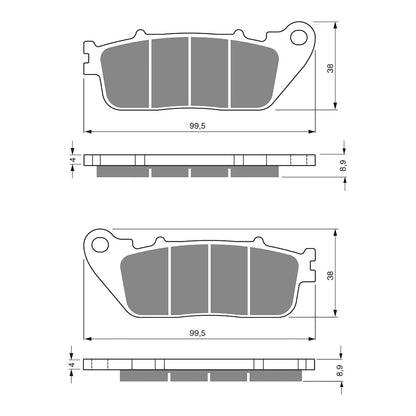 GOLDfren Brake Pads Sintered Sports GF277 - S3 ( PH421 )