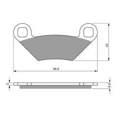 GOLDfren Brake Pads Off-Road Racing GF300 - K5 ( PR409 )
